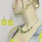 Preview: Ohrhaken Ohrhänger Ohrringe 37x15mm Schrägperle Kunststoff kiwigrün-transparent