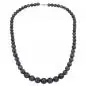 Preview: Kette 12-14-16mm Perle verlaufend grau-lila-marmoriert Kunststoff 75cm
