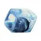 Preview: Tuchring 45x36x18mm Sechseck hellblau-transparent glänzend Kunststoff