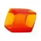 Preview: Tuchring 45x36x18mm Sechseck rot-orange-transparent glänzend Kunststoff