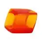 Preview: Tuchring 45x36x18mm Sechseck rot-orange-transparent glänzend Kunststoff