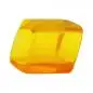 Preview: Tuchring 45x36x18mm Sechseck gelb-orange-transparent glänzend Kunststoff