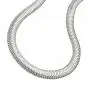 Preview: Kette 6x2mm flache Schlangenkette glänzend Silber 925 43cm