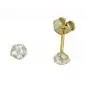 Preview: Ohrstecker Ohrring 4mm Zirkonia in Blumenform 9Kt GOLD