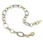 Preview: Armband 7mm Ankerkette Gliederkette oval bicolor durchlegiert Weißgold 9Kt GOLD 19cm