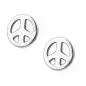 Preview: Ohrstecker Ohrring 45mm Peace/Friedens-Symbol Silber 925