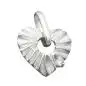 Preview: Anhänger 17mm Herz mit Zirkonia matt-glänzend Silber 925
