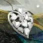 Preview: Anhänger 19x18mm Herz mit Zirkonias rhodiniert Silber 925