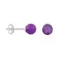 Preview: Ohrstecker Ohrring ca. 6mm Amethyst Silber 925