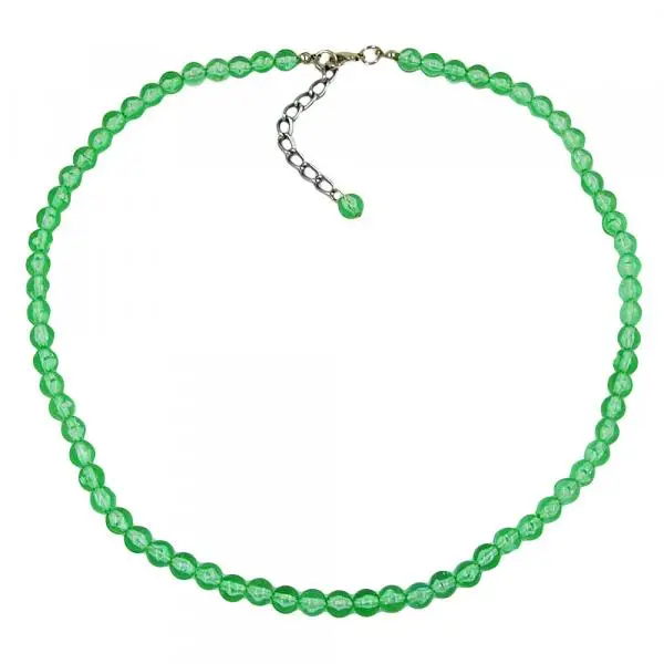 Kette, Perle, 6, kiwi-transparent