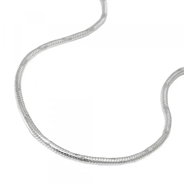 Kette 13mm runde Schlangenkette diamantiert Silber 925 38cm