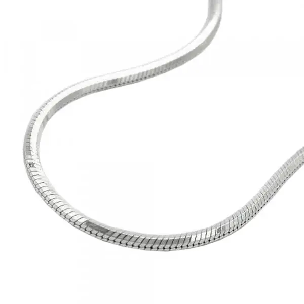 Kette 13mm Schlangenkette fünfkantig diamantiert Silber 925 38cm