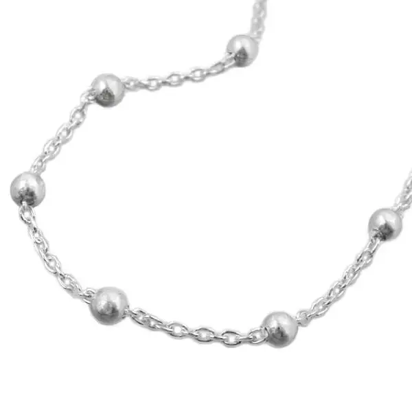 Kette 13mm Ankerkette mit 29 Kugeln Silber 925 45cm