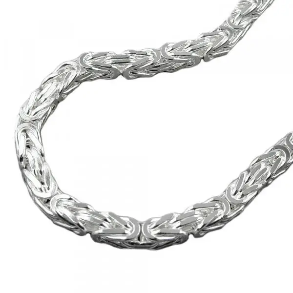 Armband ca.5mm Königskette vierkant glänzend Silber 925 19cm